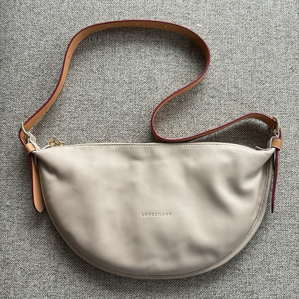 Longchamp EUC Leather Smoothie Medium Crossbody Bag